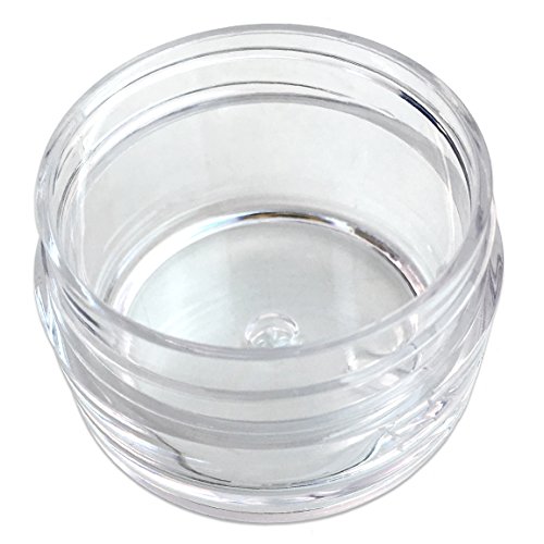 Beauticom 12 Piece 20g/20ml USA Acrylic Round Clear Jars with Lids for Lip Ba...