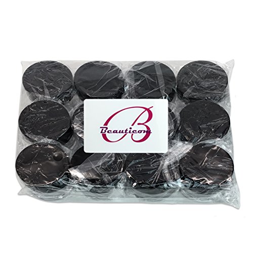 Beauticom 12 Piece 20g/20ml USA Acrylic Round Clear Jars with Lids for Lip Ba...