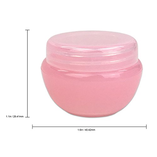 Beauticom 24 Pieces 10G/10ML Pink Frosted Container Jars with Inner Liner for...