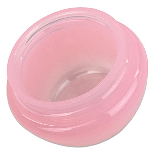 Beauticom 24 Pieces 10G/10ML Pink Frosted Container Jars with Inner Liner for...