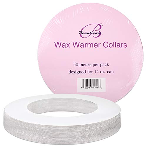 Beauticom (50 Pieces) Wax Warmer Universal Protective Collars Ring for 14oz W...