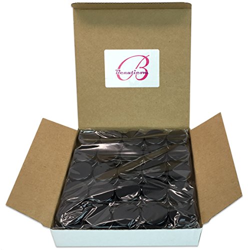 Beauticom 5G/5ML Round Clear Jars with Black Lids for Small Jewelry, Holding/...