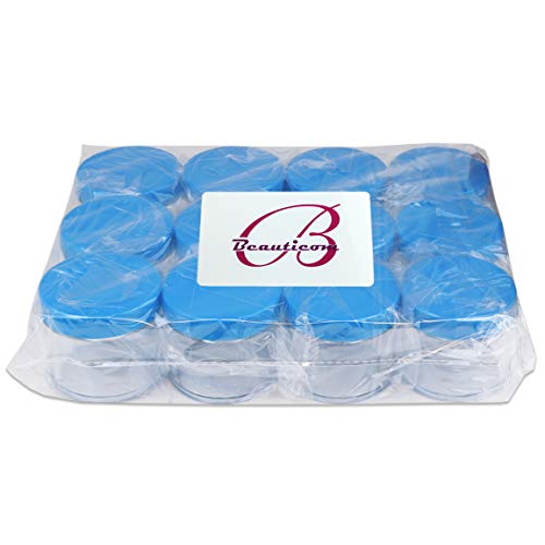 Beauticom 60 Grams/60 ML (2 Oz) Round Clear Leak Proof Plastic Container Jars...