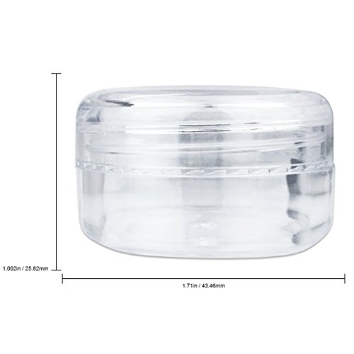 (Quantity: 60 Pieces) Beauticom 15G/15ML (0.5oz) Round Clear Jars with Screw ...