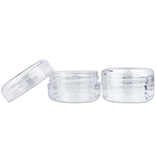 (Quantity: 60 Pieces) Beauticom 15G/15ML (0.5oz) Round Clear Jars with Screw ...