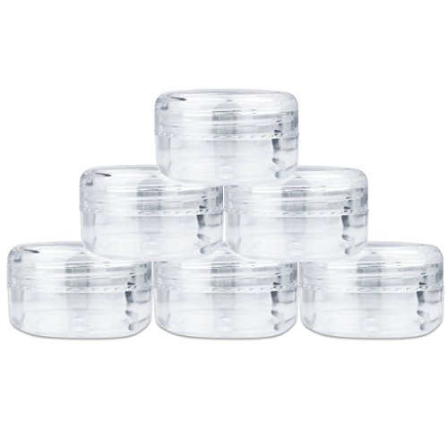 (Quantity: 60 Pieces) Beauticom 15G/15ML (0.5oz) Round Clear Jars with Screw ...