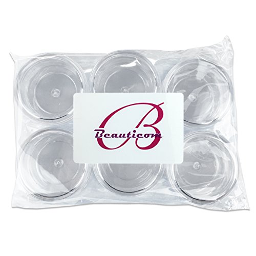 (Quantity: 60 Pieces) Beauticom 15G/15ML (0.5oz) Round Clear Jars with Screw ...