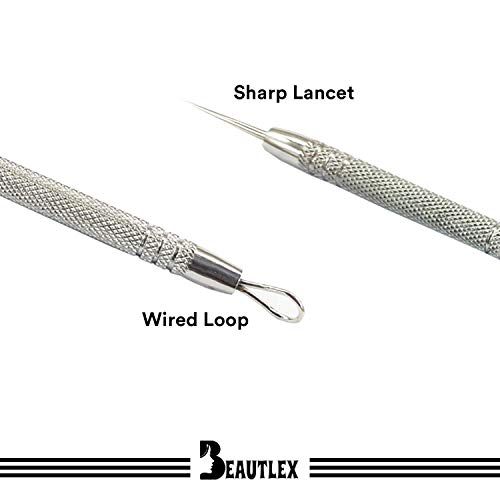 Lancet for Facial Milia Remover and Whitehead Extractor. Double Ended Angled ...