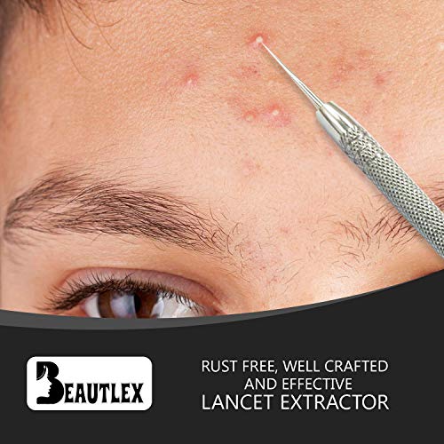 Lancet for Facial Milia Remover and Whitehead Extractor. Double Ended Angled ...