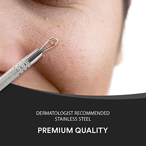 Lancet for Facial Milia Remover and Whitehead Extractor. Double Ended Angled ...