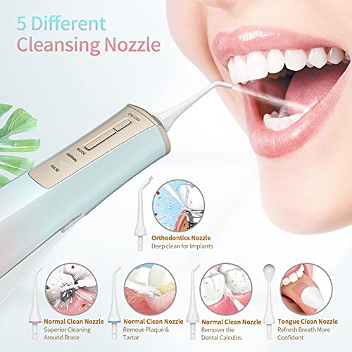 Cordless Water Flosser Rechargeable Oral Irrigator Portable for Teeth Dental ...