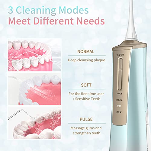 Cordless Water Flosser Rechargeable Oral Irrigator Portable for Teeth Dental ...