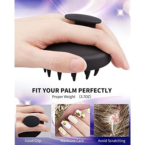 2 Pack Scalp Massager Shampoo Brush, Waterproof Shower Scalp Scrubber with So...