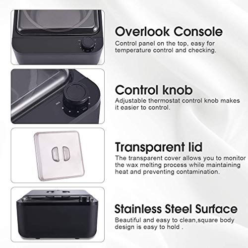 BeauTome Waxing Kit for Women Men, Wax Warmer with 4 Bags Hard Wax Beans, 20 ...