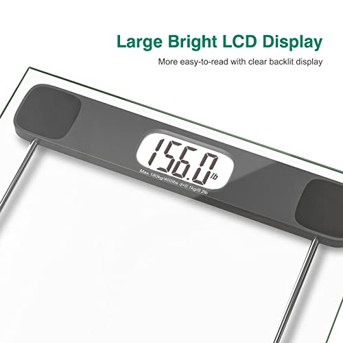 BEAUTURAL Digital Body Weight Bathroom Scale with Step-On Technology, Precisi...