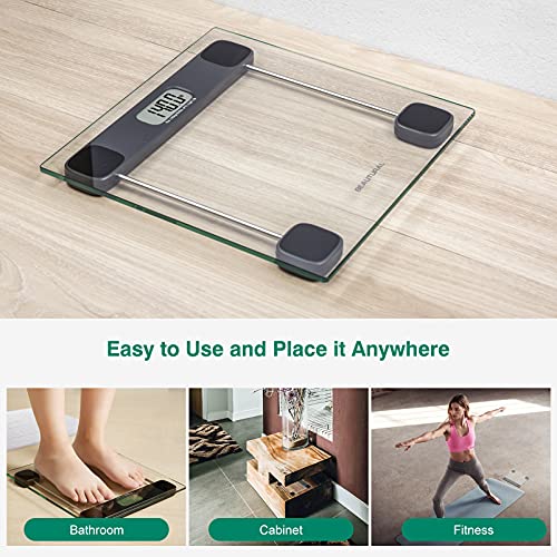 BEAUTURAL Digital Body Weight Bathroom Scale with Step-On Technology, Precisi...