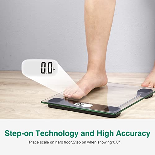 BEAUTURAL Digital Body Weight Bathroom Scale with Step-On Technology, Precisi...