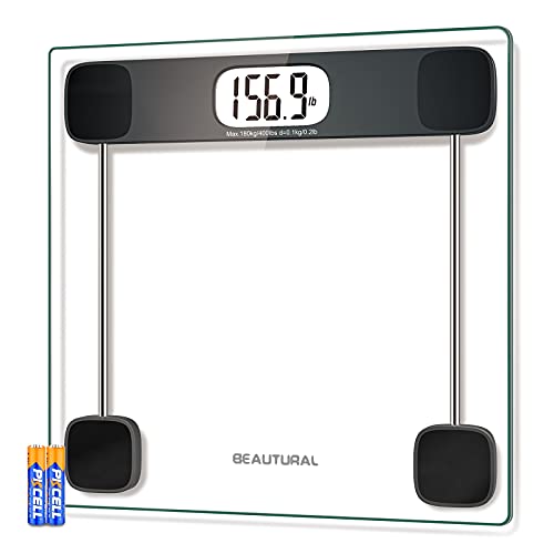BEAUTURAL Digital Body Weight Bathroom Scale with Step-On Technology, Precisi...