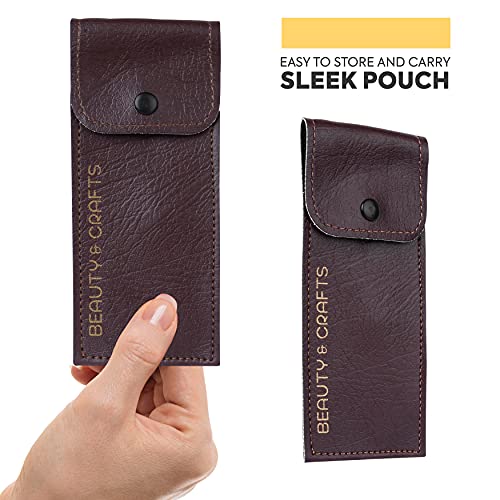 Beauty & Crafts- 5'' German Beard Mustache Scissor- 2 Mustache Combs For Faci...