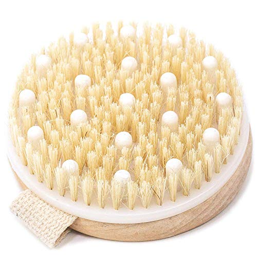 Dry Brushing Body Brush - Round Exfoliating Brush, Body Brush, Dry Brush for ...