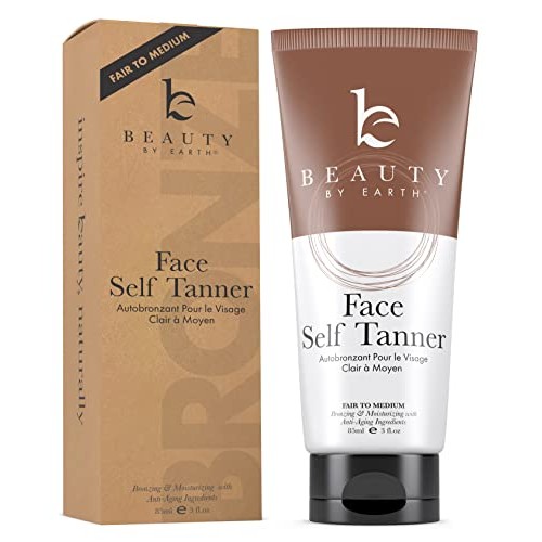 Face Self Tanner Tanning Lotion - Fair to Medium Self Tanning Lotion Fake Tan...