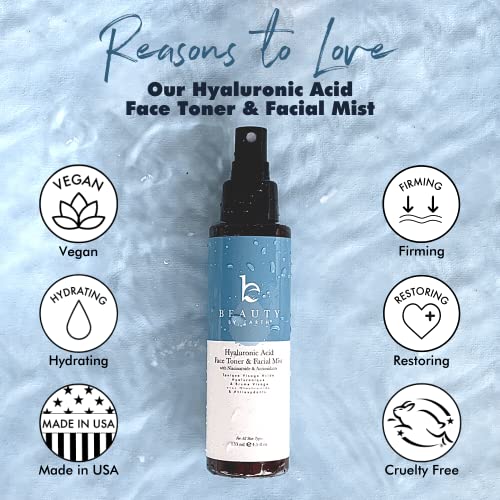 Hyaluronic Acid Face Toner for Women & Men - Face Spray Mist Hydrating Toner ...