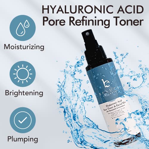 Hyaluronic Acid Face Toner for Women & Men - Face Spray Mist Hydrating Toner ...