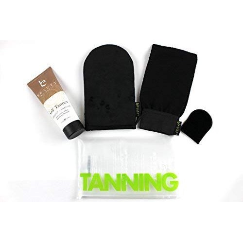 Self Tanner & Tanning Mitt Set – Tanning Lotion with Organic Aloe Vera & Shea...