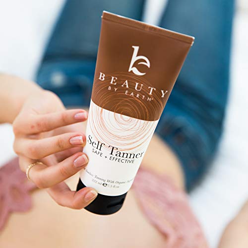 Self Tanner & Tanning Mitt Set – Tanning Lotion with Organic Aloe Vera & Shea...