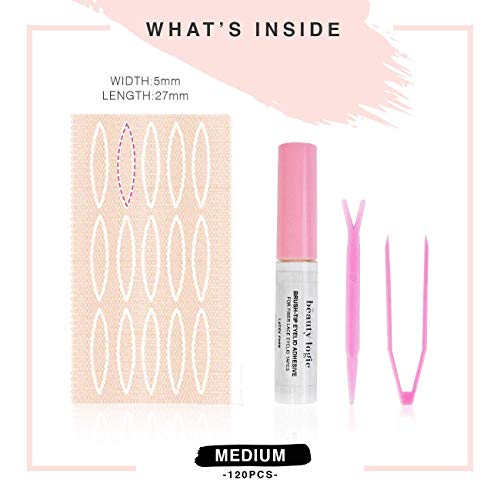 Beauty Logic USA Ultra Invisible Fiber Lace Eyelid Lift Kit 120pcs Blends in ...