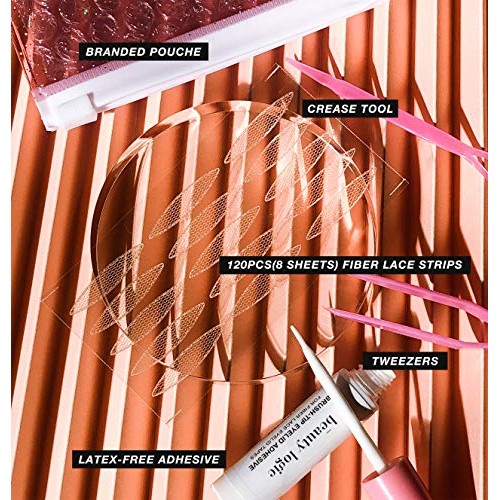 Beauty Logic USA Ultra Invisible Fiber Lace Eyelid Lift Kit 120pcs Blends in ...
