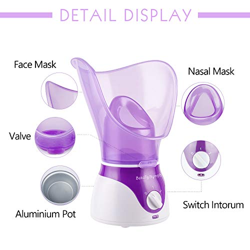 Face Steamer,Beauty Nymph Spa Home Facial Steamer Sauna Pores and Extract Bla...