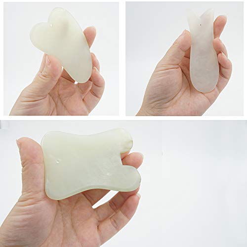 Beautyours Gua Sha Massage Tool Nature Quartz Jade Stone Guasha Scraping Boar...