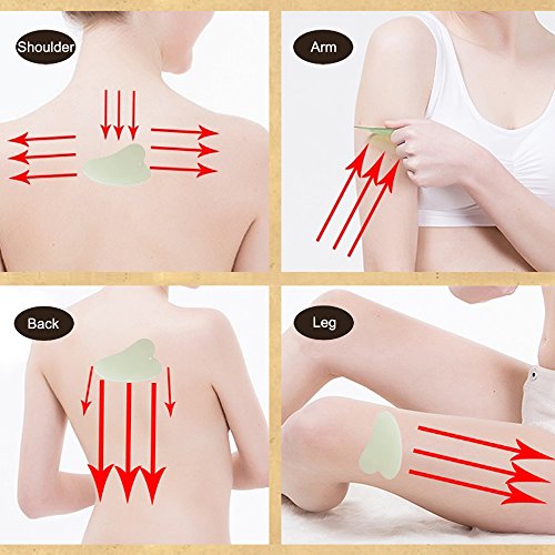 Beautyours Gua Sha Massage Tool Nature Quartz Jade Stone Guasha Scraping Boar...