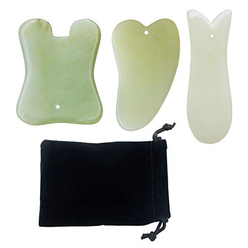 Beautyours Gua Sha Massage Tool Nature Quartz Jade Stone Guasha Scraping Boar...