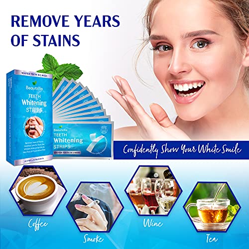 Beautzilla Teeth Whitening Strips - Safe Formula for Sensitive Teeth Teeth Wh...