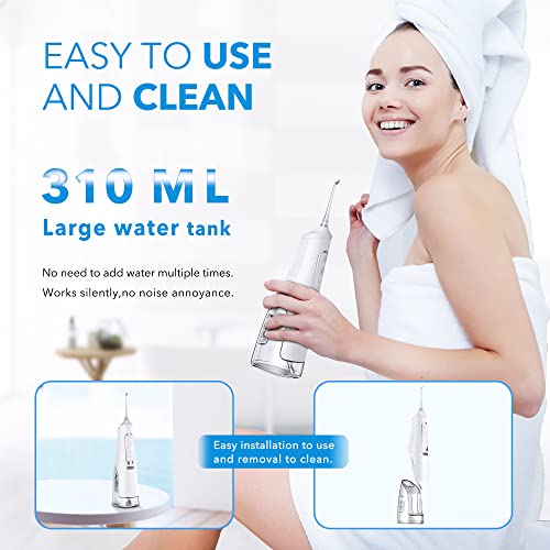 BEBEN Water Electric Flosser Picks for Teeth Cleaning, 4 Modes Water Flossers...
