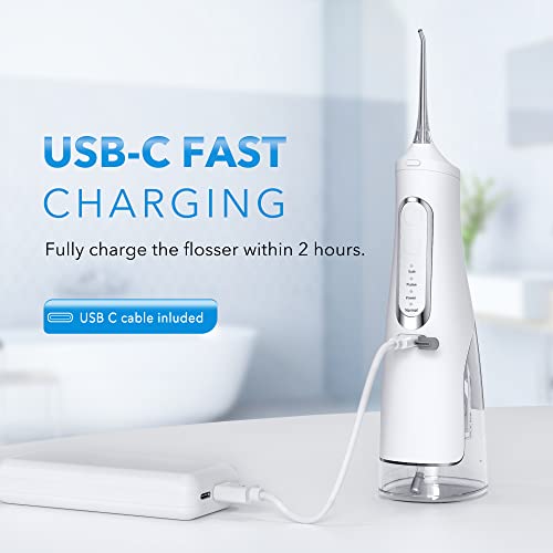 BEBEN Water Electric Flosser Picks for Teeth Cleaning, 4 Modes Water Flossers...