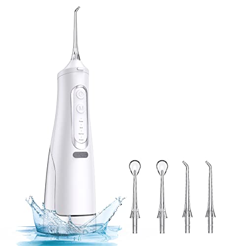 BEBEN Water Electric Flosser Picks for Teeth Cleaning, 4 Modes Water Flossers...