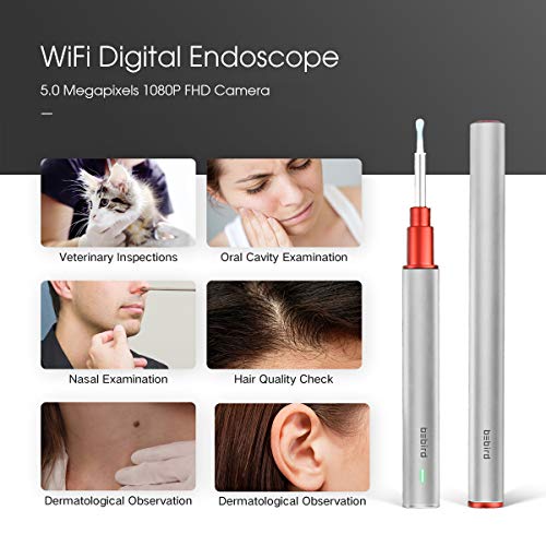 BEBIRD A2 Ear Wax Removal 3.5mm 1080p HD Wireless Pocket LED Camera, Ear Endo...