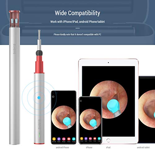 BEBIRD A2 Ear Wax Removal 3.5mm 1080p HD Wireless Pocket LED Camera, Ear Endo...