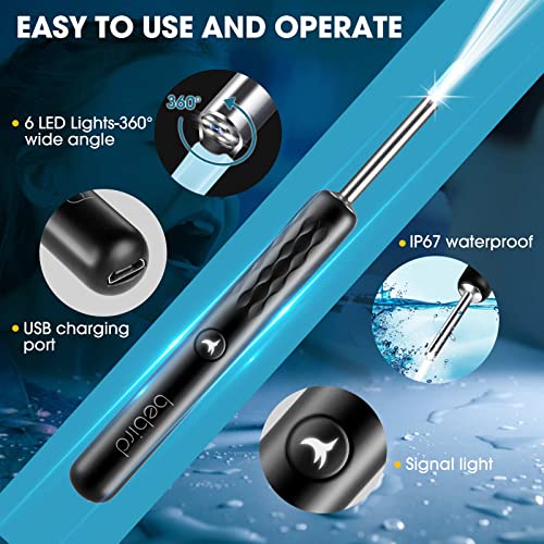 BEBIRD Ear Wax Removal Tool Kit 1960P HD Ear Camera, WiFi Smart Ear Cleaner w...