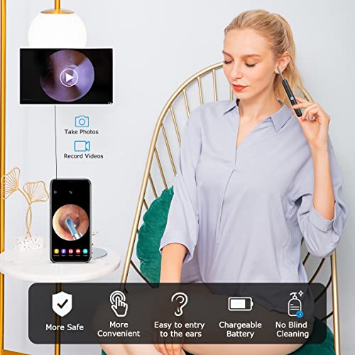 BEBIRD® R1 Ear Wax Removal Cleaner with 3.5mm Ear Camera 6 LED Lights, 1080P ...