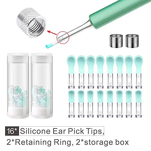 Bebird Replacement Tips Ear, 16 Pieces Waterproof Silicone Ear Spoon for Ear ...