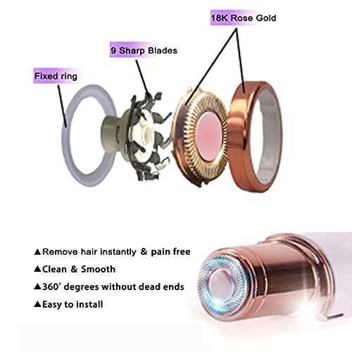 Facial Hair Remover Replacement Heads for Finishing Touch Flawless Facial Hai...