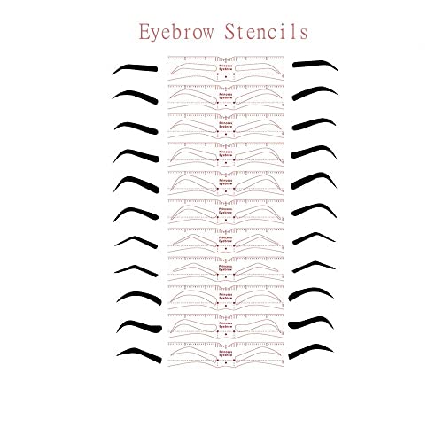Eyebrow Stencil,11 Fashionable Styles Eyebrow Shaper Kit for Women Reusable E...
