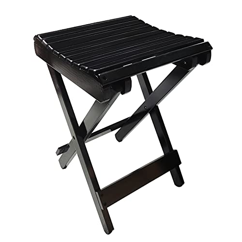 BECUTY 16 Inch High Bamboo Folding Stool- Portable Indoor & Outdoor Foot-Rest...