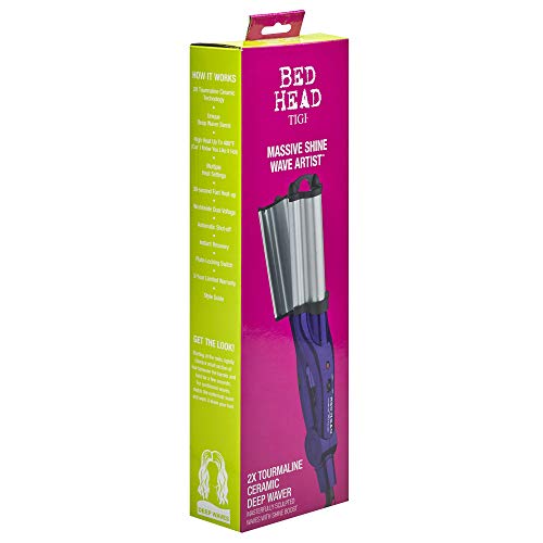 Bed Head Wave Artist Ceramic Deep Hair Waver for Beachy Waves, Purple