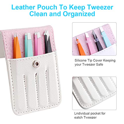 Tweezers For Women,bedace Stocking Stuffers 4 Pack Precision Tweezers For Eye...