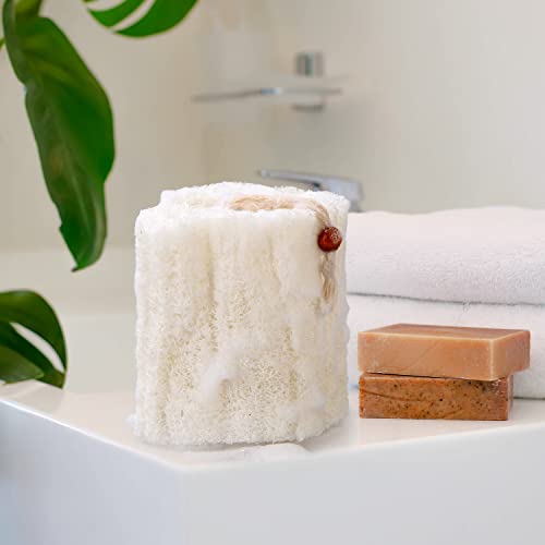 BEDELITE 100% Natural Loofah Sponge - Real Egyptian Shower Loofah Sponge, Bat...
